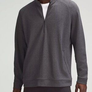 Lululemon Men's Textured Double-Knit Cotton Half Zip, Size Medium